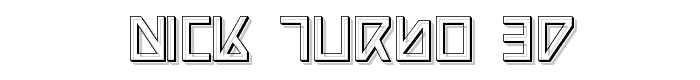 Nick Turbo 3D font